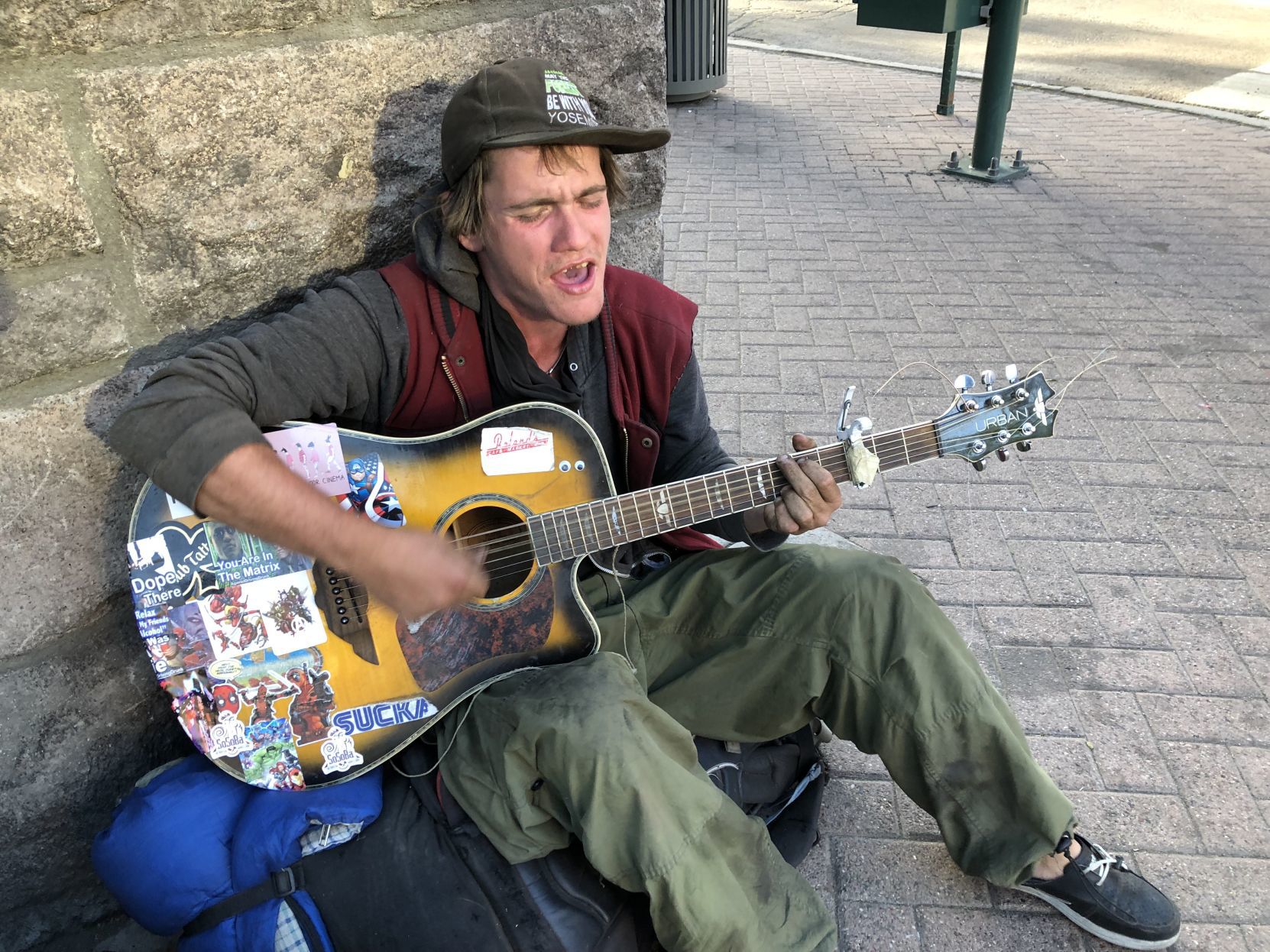busking "frozen"